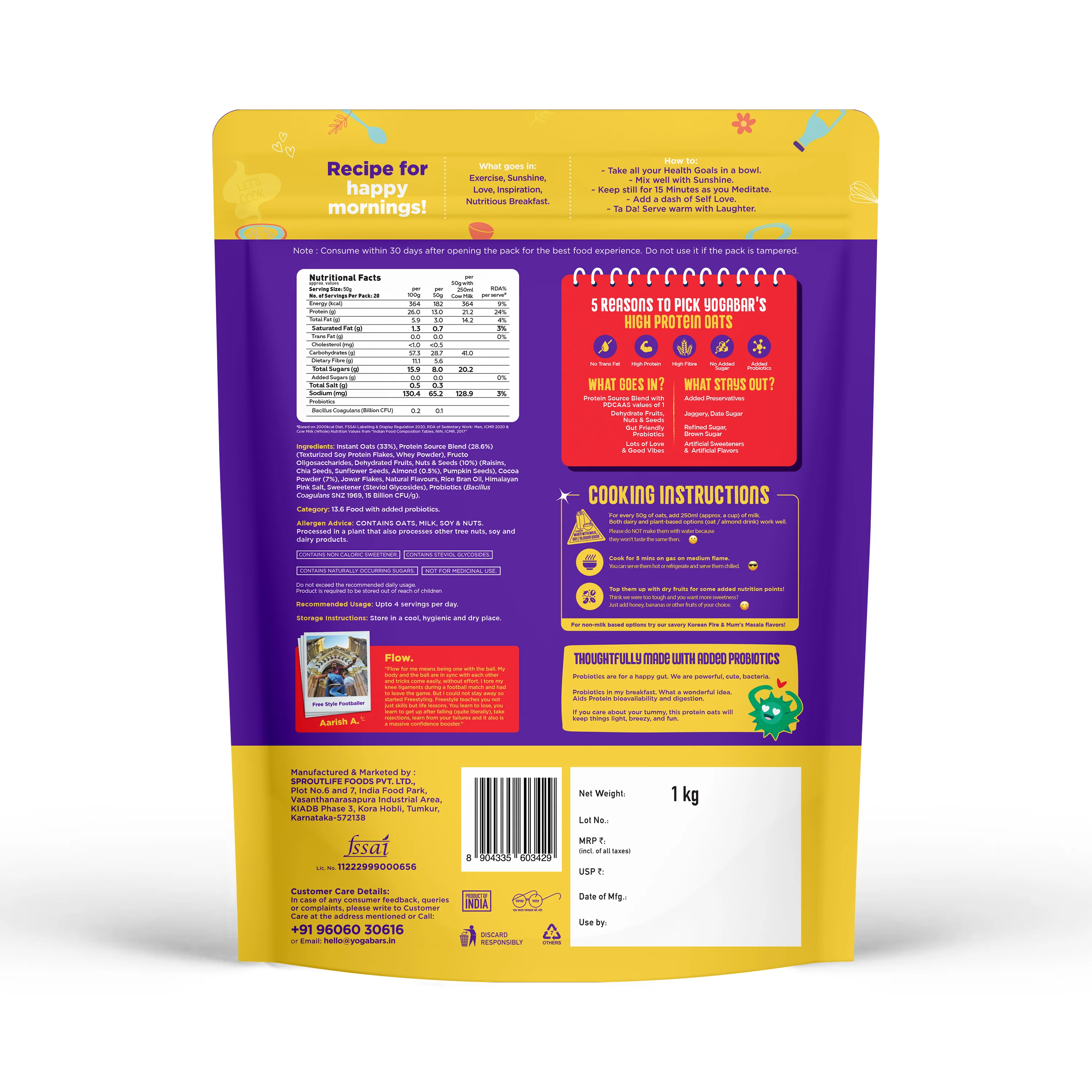 26g High Protein Oats Dark Chocolate - Image 6