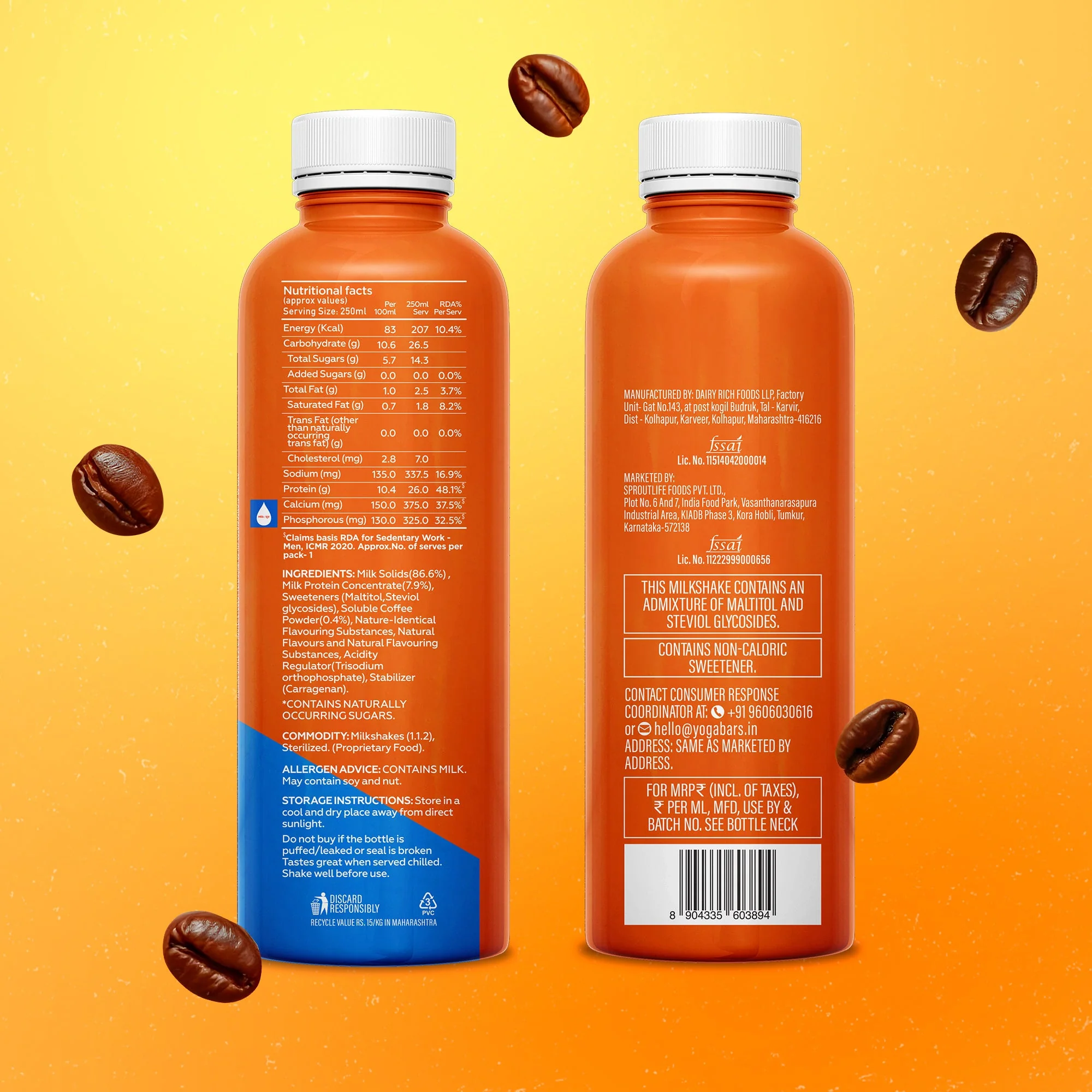 26g Protein Shake Cold Coffee - Pack of 24 - 250ml/bottle - Image 7