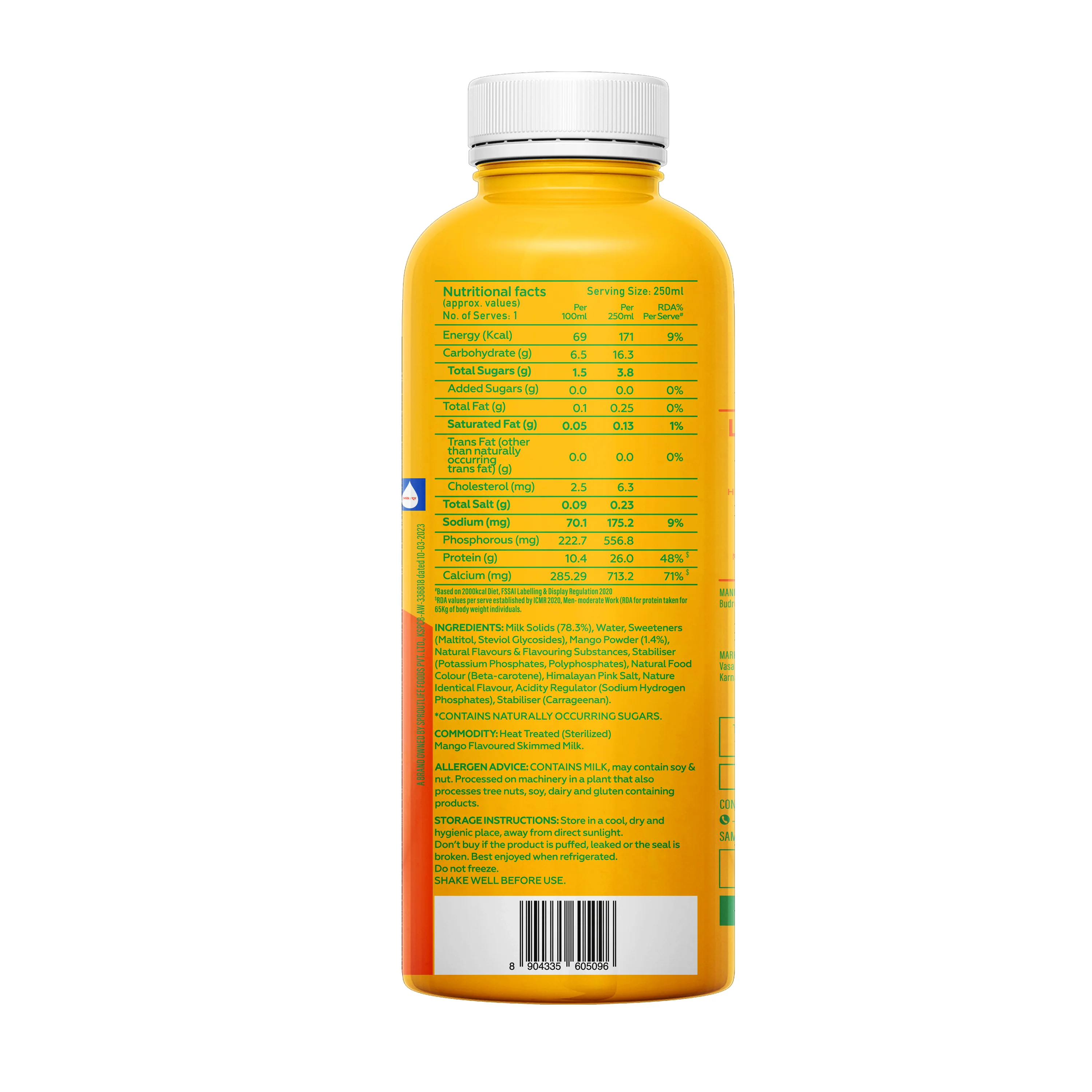 26g Protein Shake Mango Rizz - Pack of 24 - 250ml/bottle - Image 7