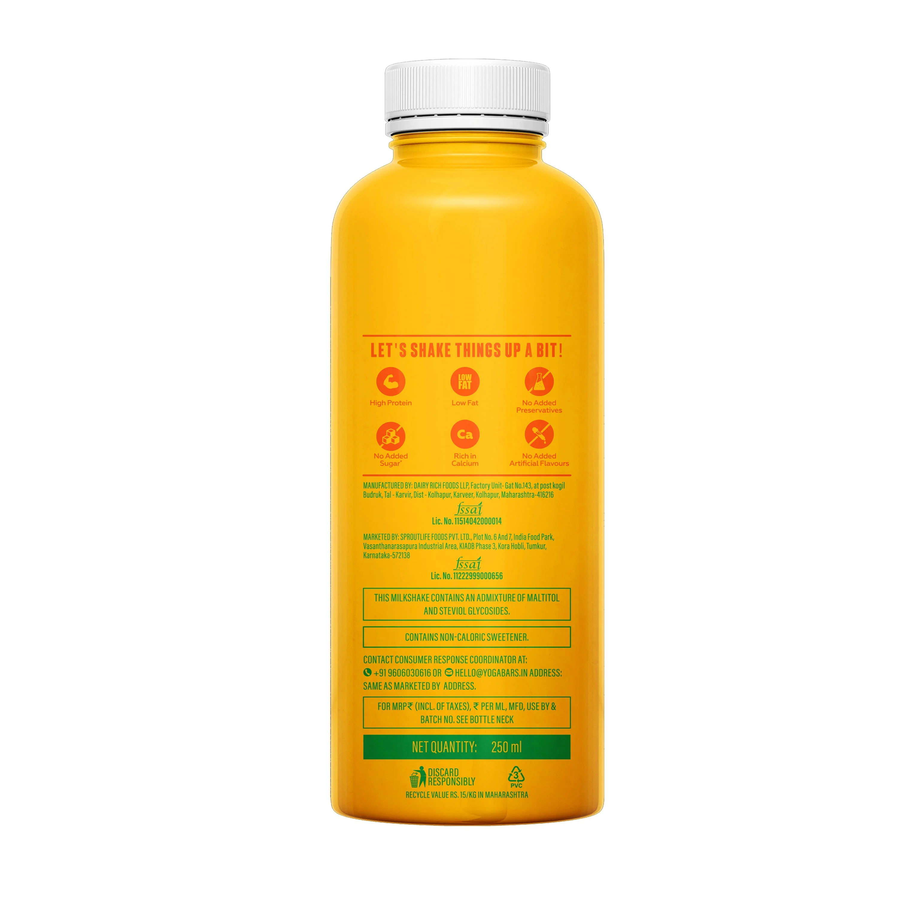 26g Protein Shake Mango Rizz - 250ml/bottle - Image 3