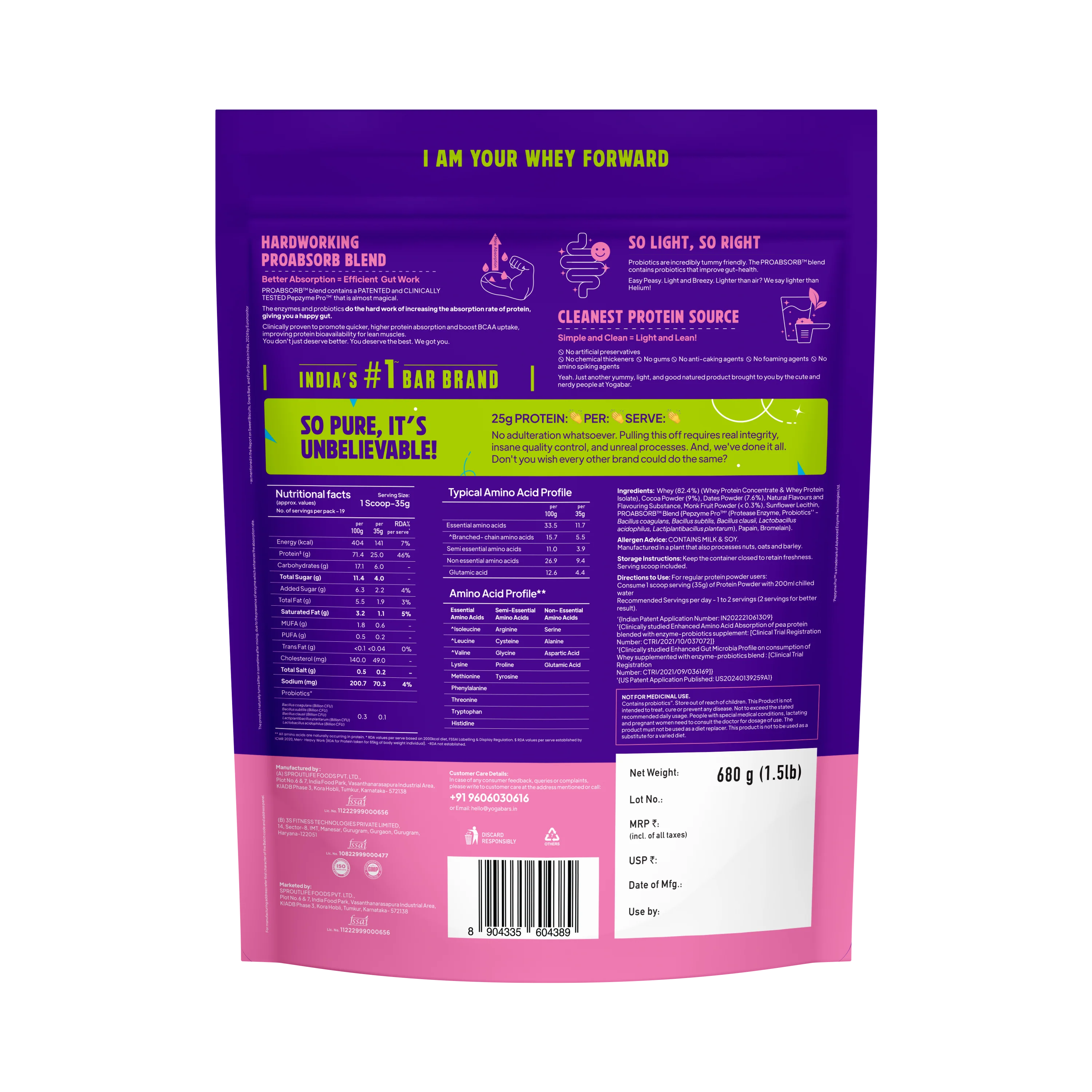 ProClean Whey with Monk Fruit (Chocolate) 680g - Image 6