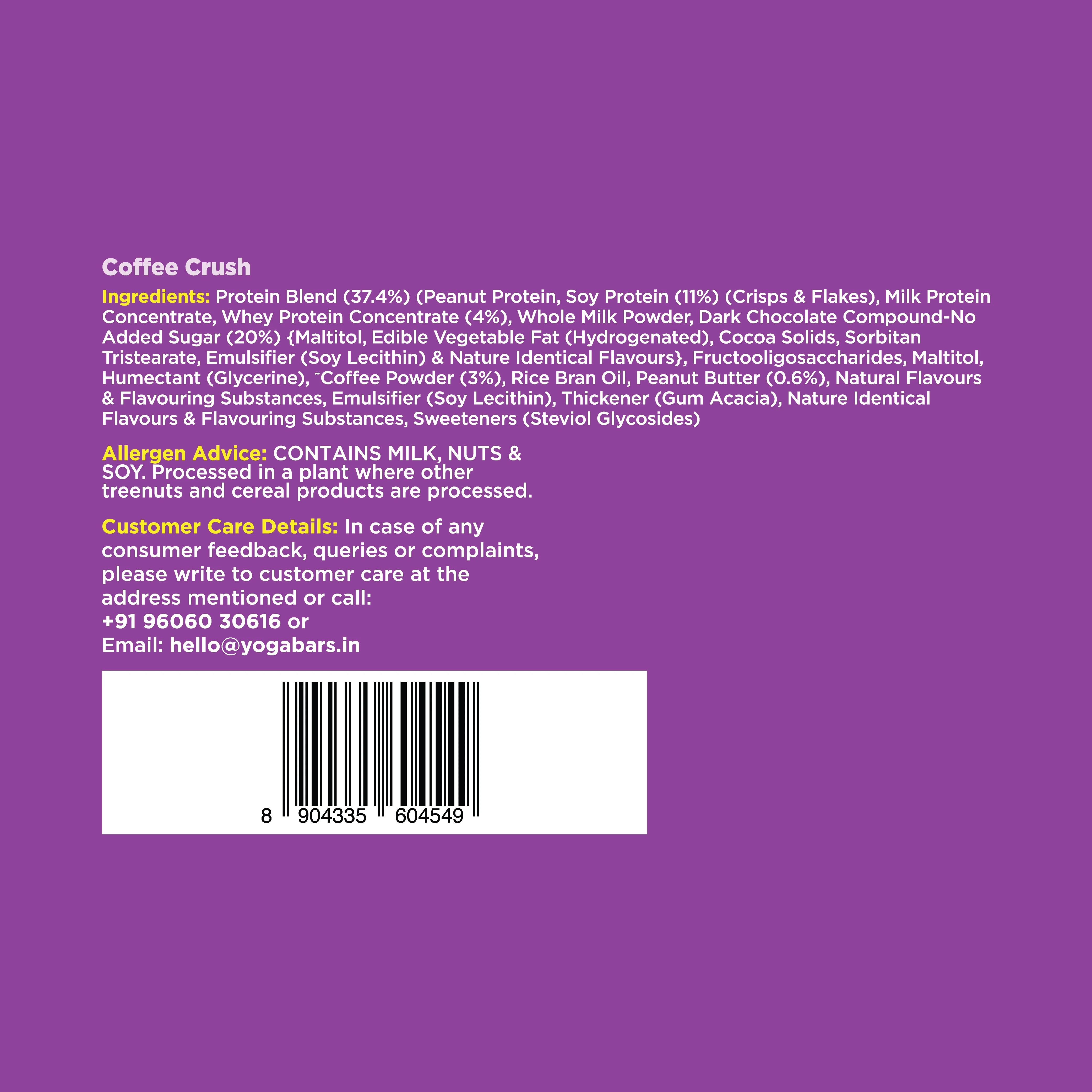 Power Up Coffee Crush 20g Protein Bars - Pack of 5 350g - Image 4