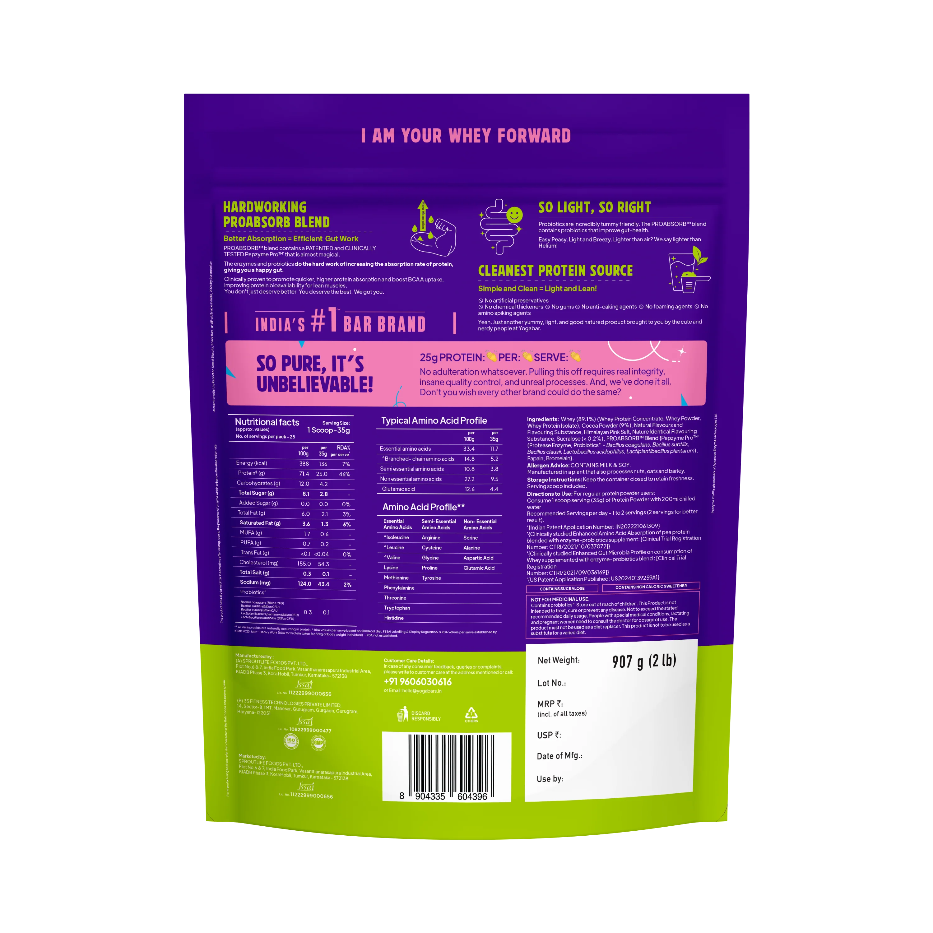 ProClean Whey 0 Calorie Sweetener (Chocolate) 907g - Image 6