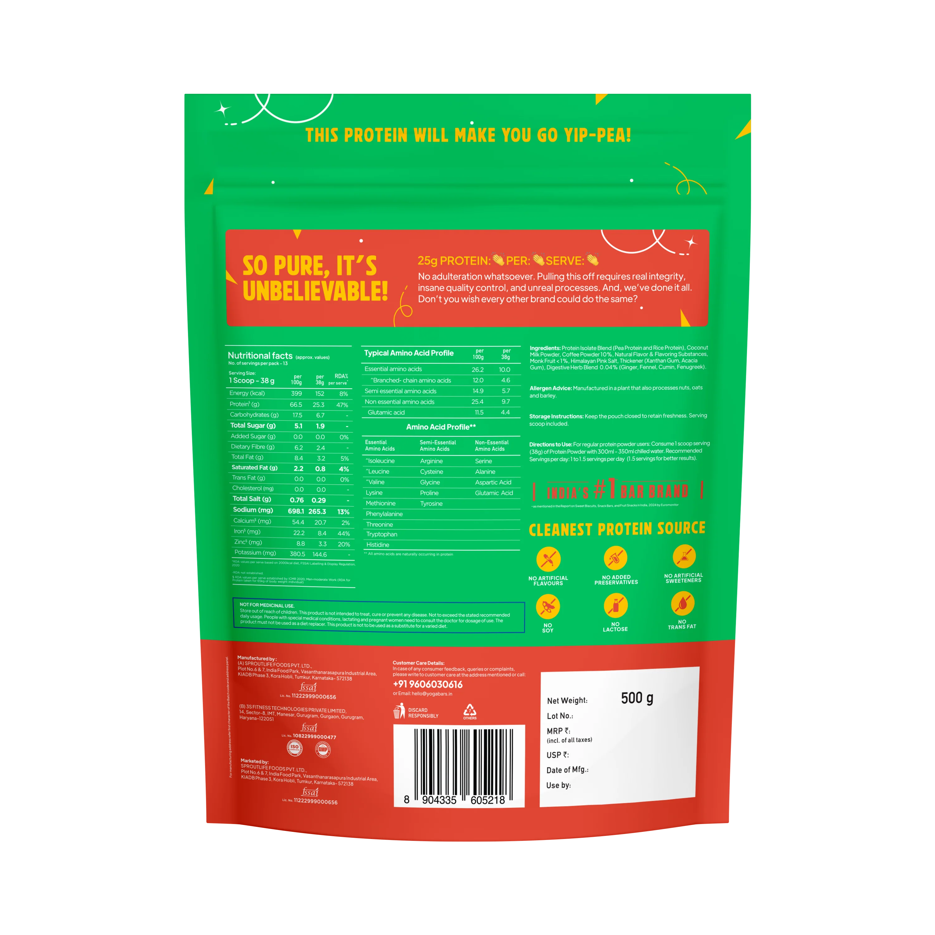 ProClean Plant Protein with Monk Fruit (Coffee) 500g - Image 6